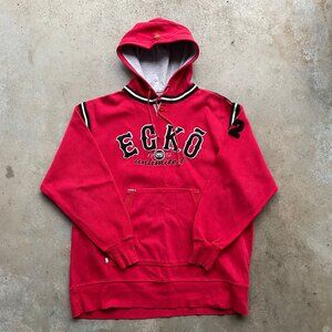 Ecko Unlimited Hoodie Sweatshirt Size: Large Red Embroidered Oversized